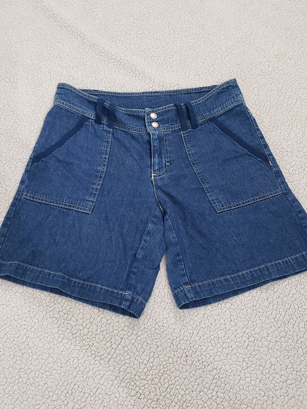 Liz Claiborne | Dark Blue Denim Pocket Shorts | Womens 4